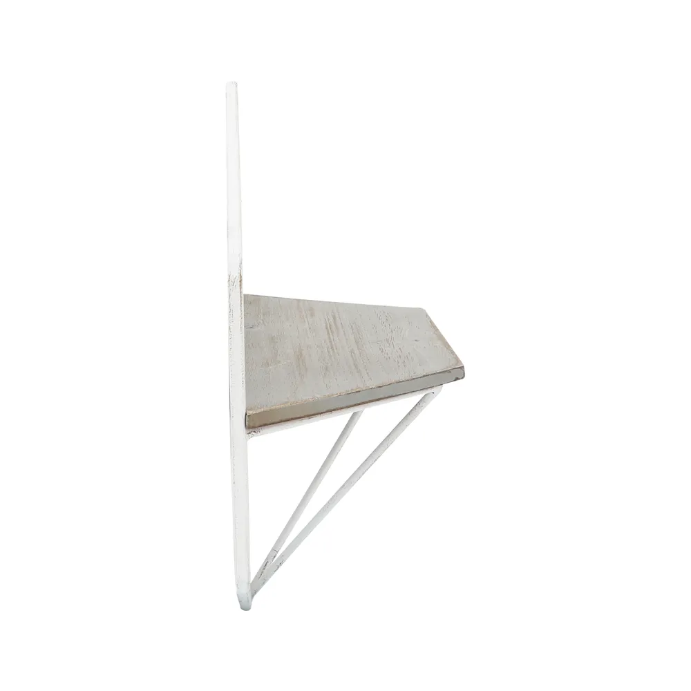 IRVINGMILL SET OF 2 WHITE WALL SHELF 17 (IN)