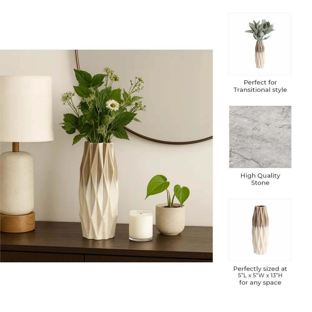 KIRAFORD IVORY VASE 13 (IN)