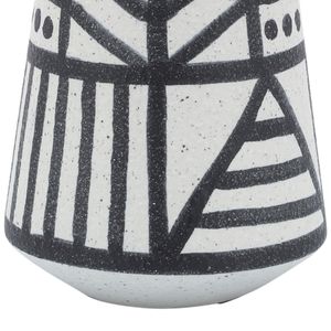 CER, 8" ECLECTIC VASE, BLACK/WHITE 8