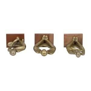 GRIFFINWIND SET OF 3 GOLD DECOR 9 (IN) 7