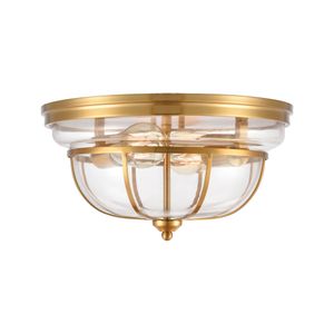 Manhattan Boutique 13'' Wide 2-Light Flush Mount - Brushed Brass 2