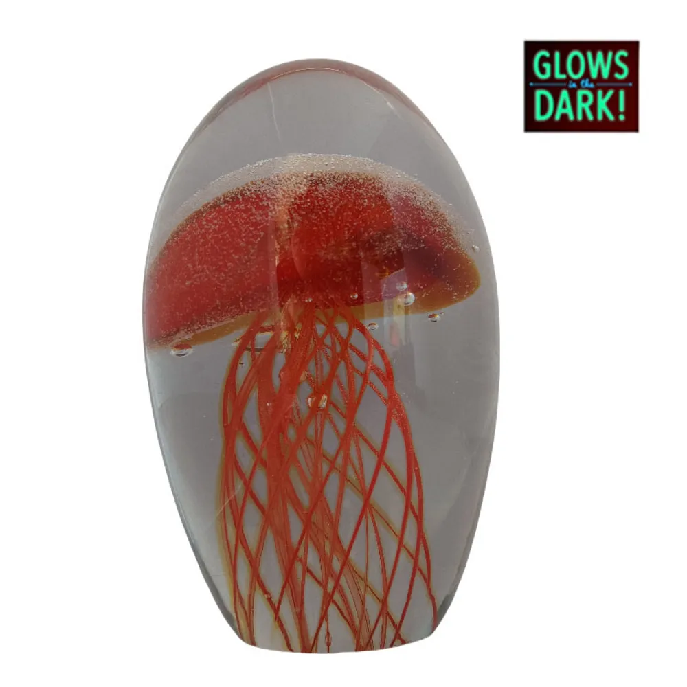 4" ORANGE JELLYFISH GLOWS IN DARK 600G