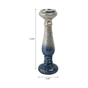 EASTONLAND BLUE CANDLE HOLDER 16 (IN) 9