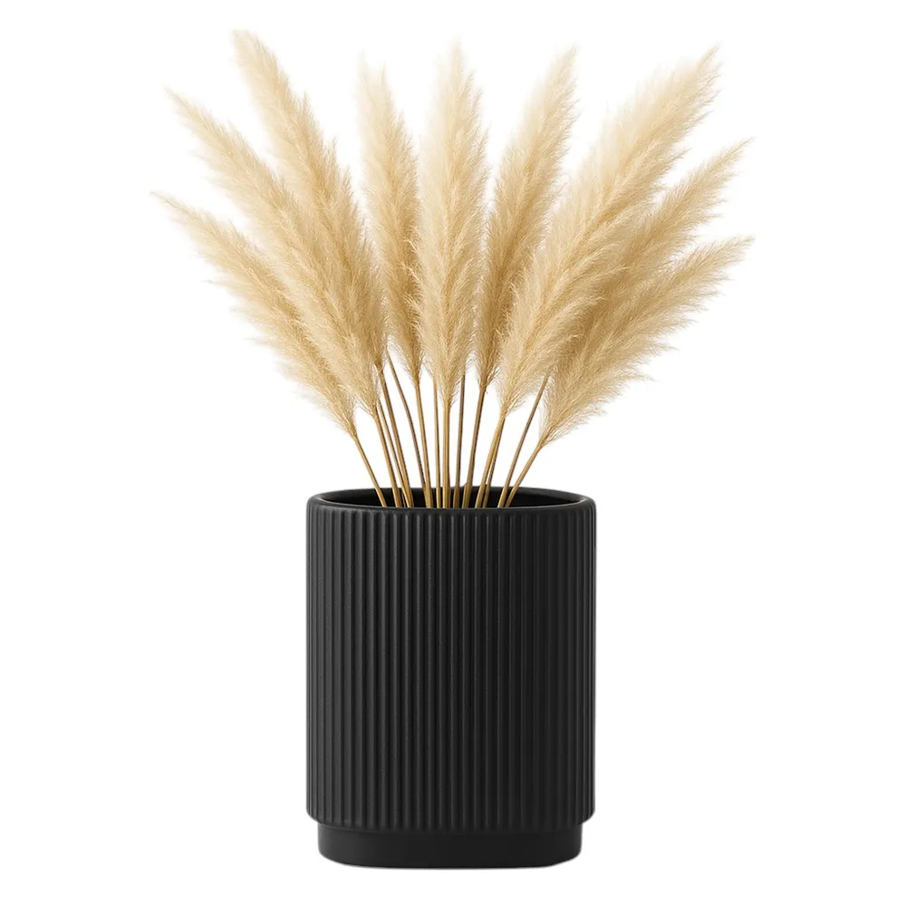 BAIRDMILL BLACK VASE 8 (IN)