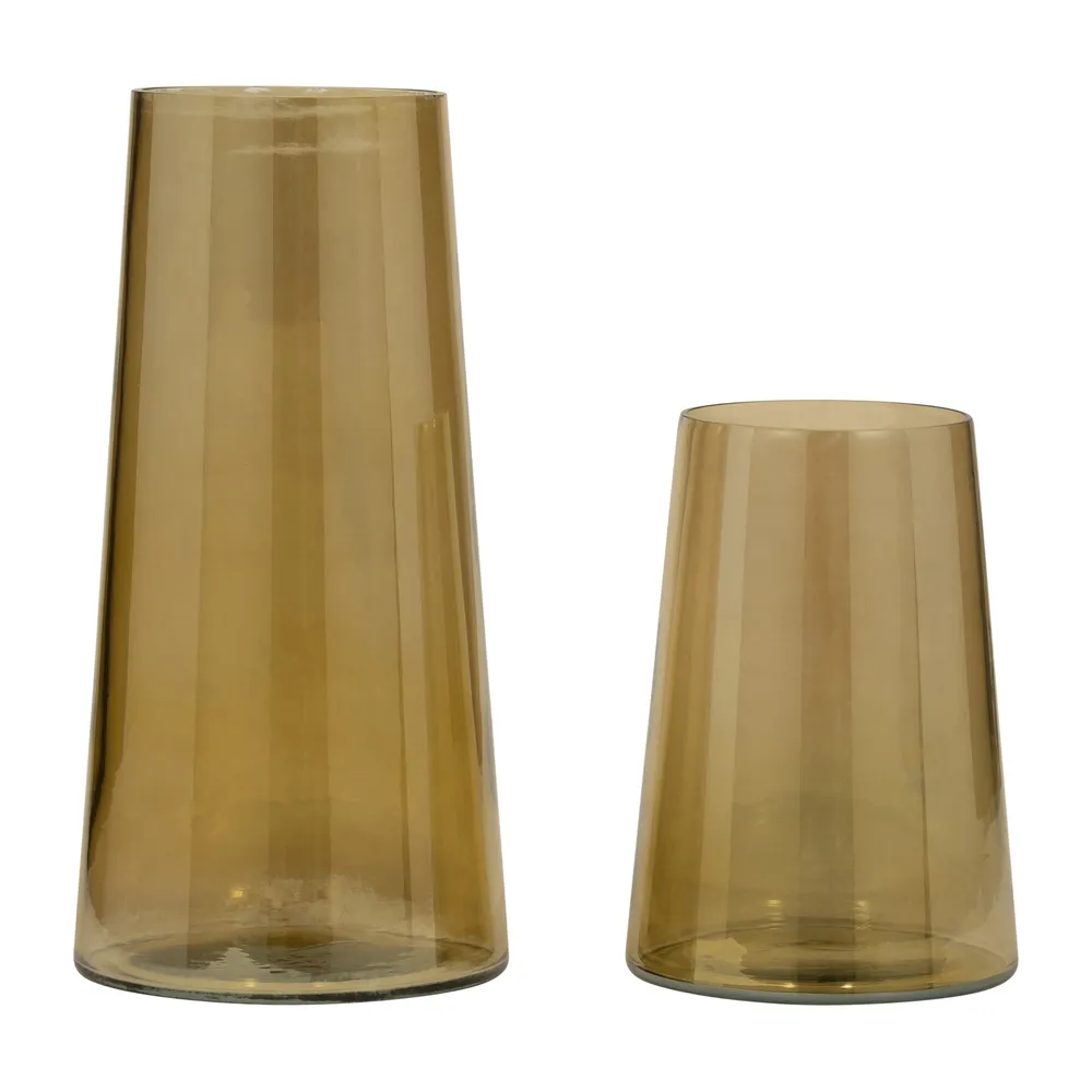 HARLANGROVE GOLD GLASS VASE 8 (IN)