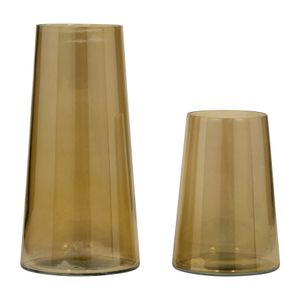 HARLANGROVE GOLD GLASS VASE 8 (IN) 8