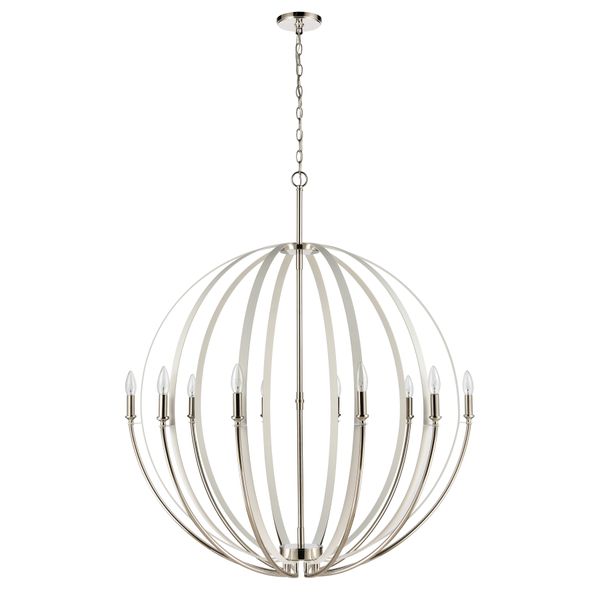 Rotunde 38'' Wide 10-Light Chandelier - Matte White