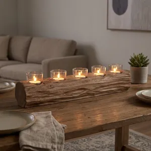 LUKEHAVEN BROWN TEALIGHT HOLDER 5 (IN) 10