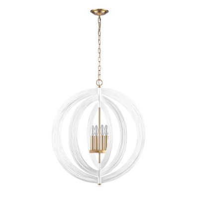 Orme 27″ Wide 4-Light Chandelier - White