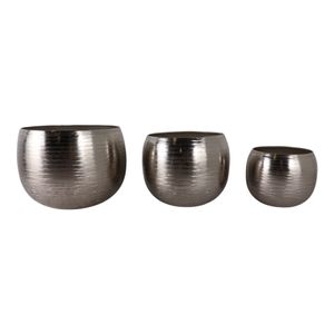 GLOVERTON SET OF 3 SILVER PLANTER 11 (IN) 4
