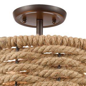 Weaverton 15'' Wide 2-Light Semi Flush Mount - Oil Rubbed Bronze 4