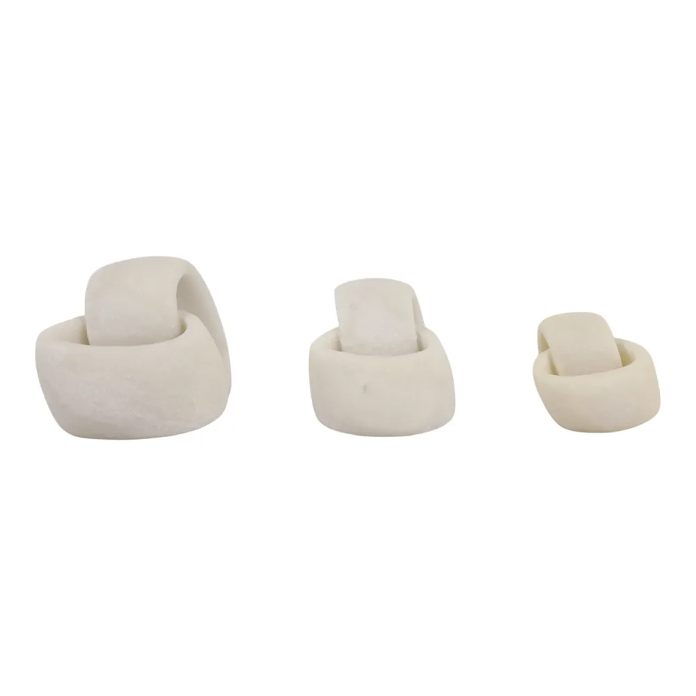 HALEYSHAW SET OF 3 WHITE DECOR 5 (IN)