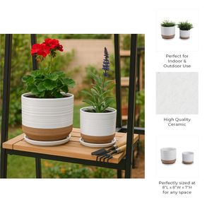 FIONAOAK SET OF 2 PLANTER 7 (IN) 10