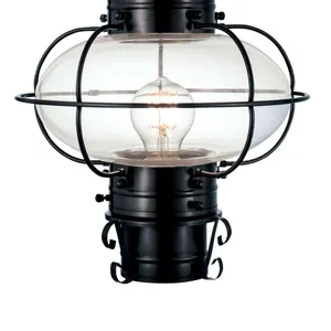 Classic Onion 17.5'' High 1-Light Outdoor Post Light - Black 4