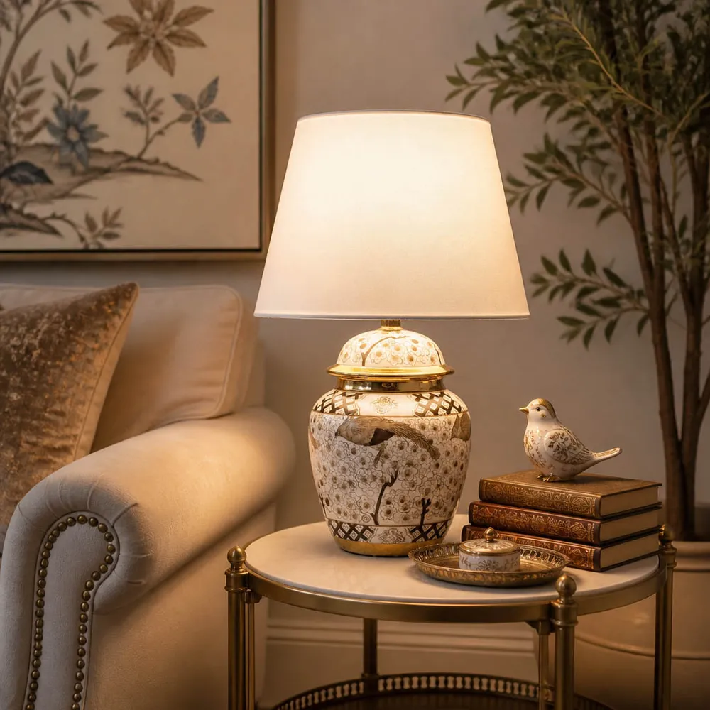 JUDEWAY WHITE LAMP 19 (IN)