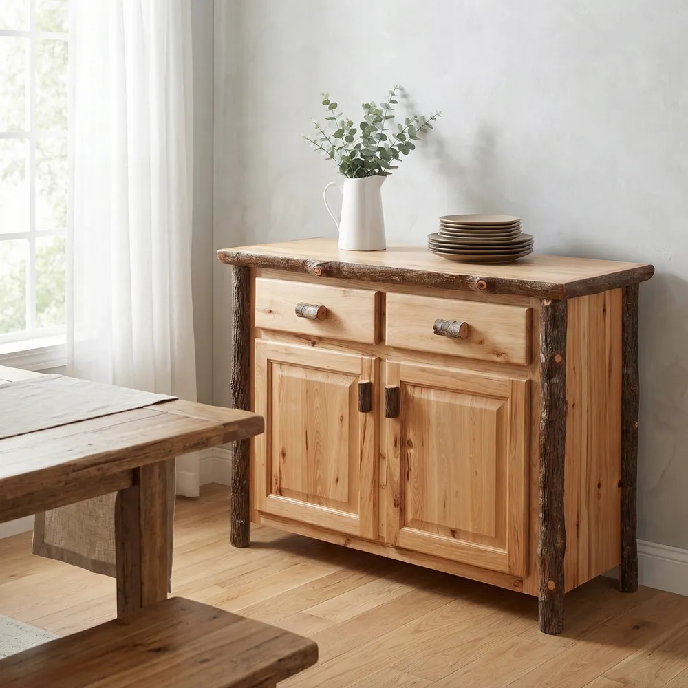 Hickory Log 48-inch Buffet - Cognac