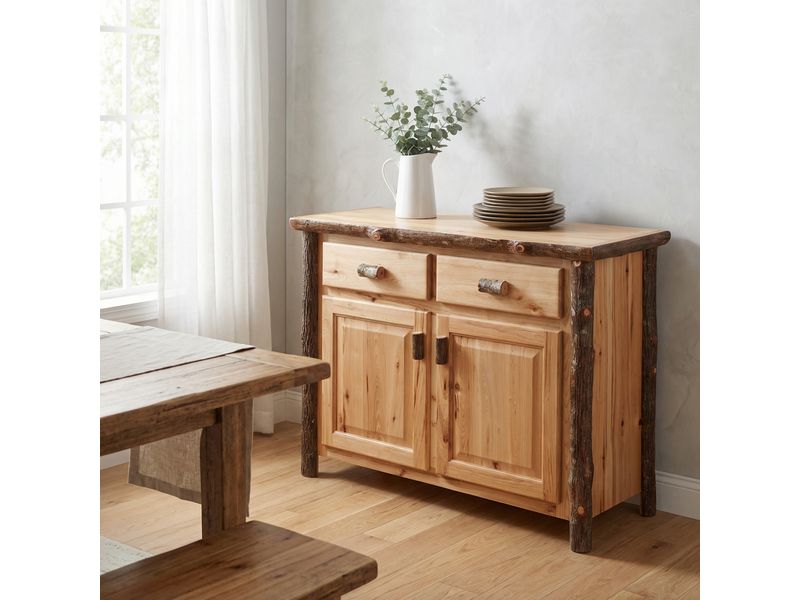 Hickory Log 48-inch Buffet - Slate 1