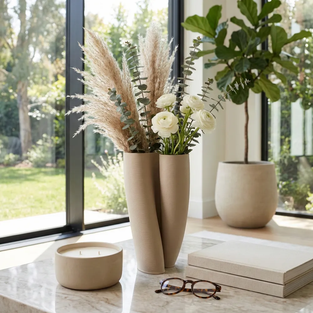 JADERIDGE IVORY VASE 14 (IN)