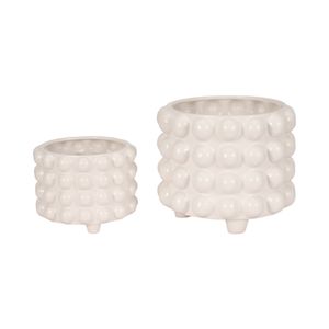 KIRBYHAM SET OF 2 WHITE PLANTER 10 (IN) 1