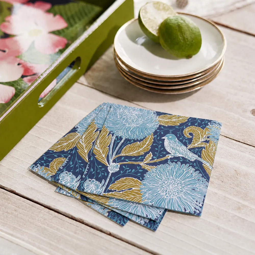 Chrysanthemum Bird Paper Cocktail Napkins (Pack of 25)