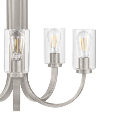 Melina 24″ Wide 5-Light Chandelier - Brushed Nickel