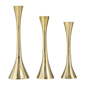 12" METAL, TAPER CANDLE HOLDER, BRASS 8