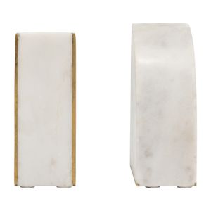 COREYFIELD SET OF 2 WHITE BOOKENDS 5 (IN) 7