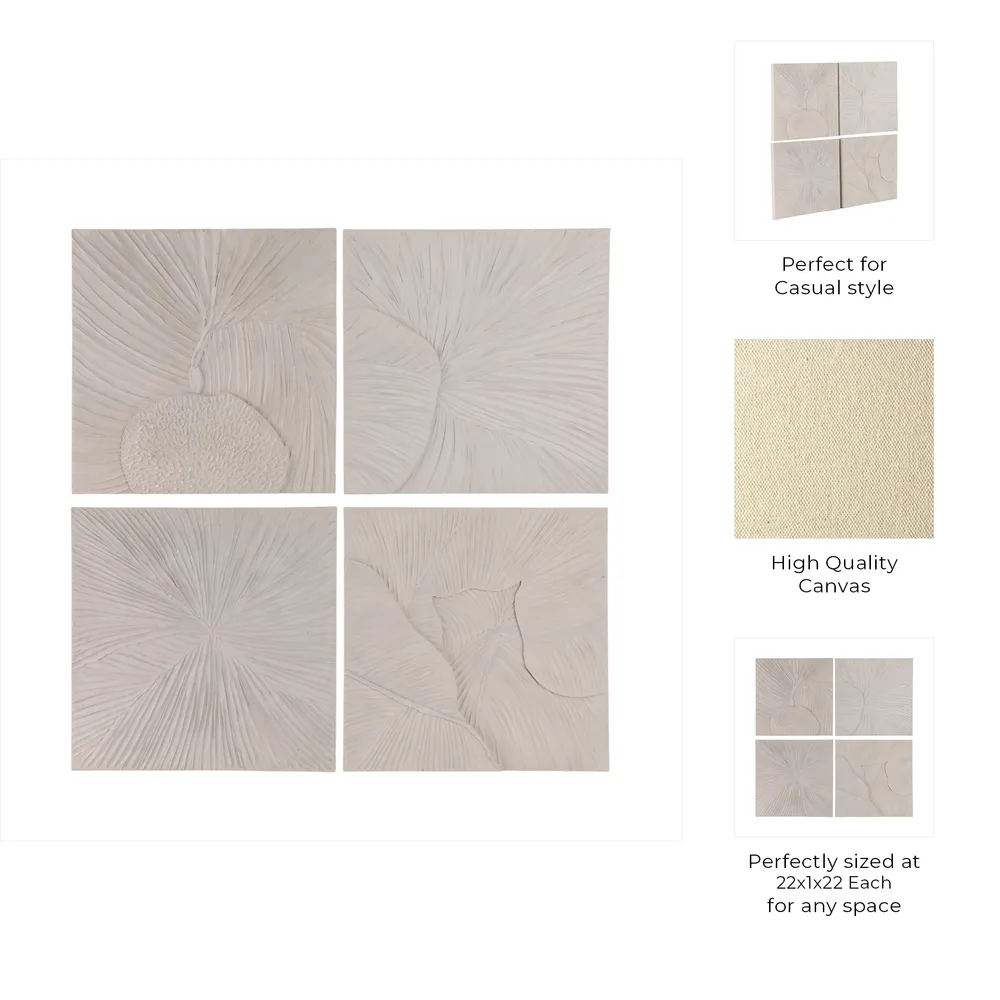 TATUMFORD SET OF 4 IVORY ART 22 (IN)