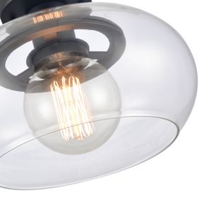 Clement 13'' Wide 1-Light Semi Flush Mount - Matte Black 6