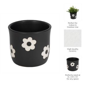 BELDENTON BLACK PLANTER 6 (IN) 9