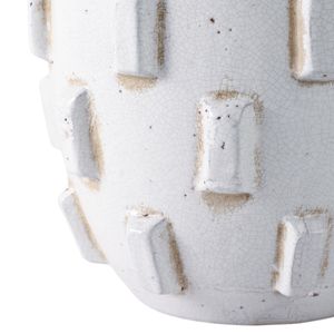 9X8" SCULPTURAL HOBNAIL PLANTER, WHITE 5