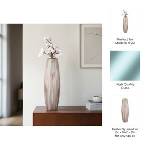 WOODSONCLIFF TAN GLASS VASE 31 (IN) 10