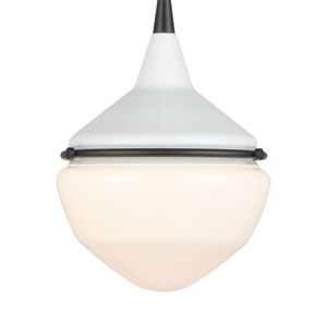 Mid-Century Schoolhouse 12'' Wide 1-Light Mini Pendant - Enamel White 5