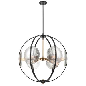Oriah 28'' Wide 6-Light Chandelier - Matte Black 1