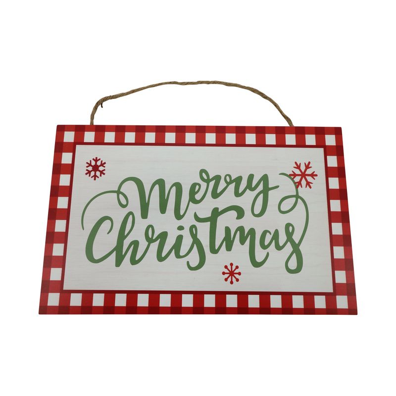 RED/WHITE BUFFALO PLAID MERRY