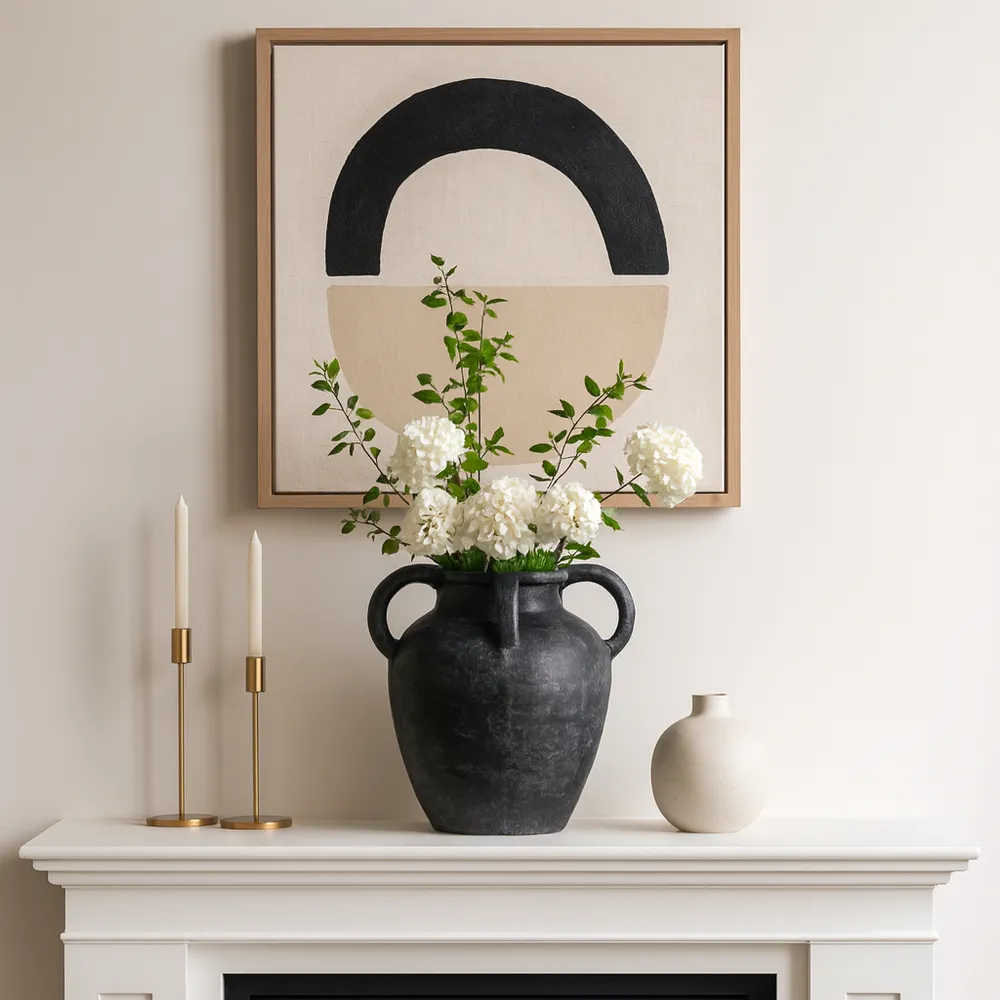 SKYELAKE BLACK VASE 12 (IN)