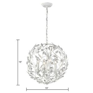 Circeo 19'' Wide 4-Light Chandelier - Antique White 2