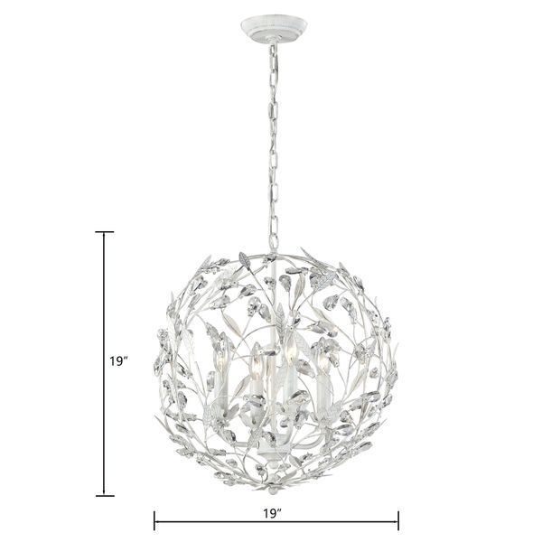 Circeo 19'' Wide 4-Light Chandelier - Antique White