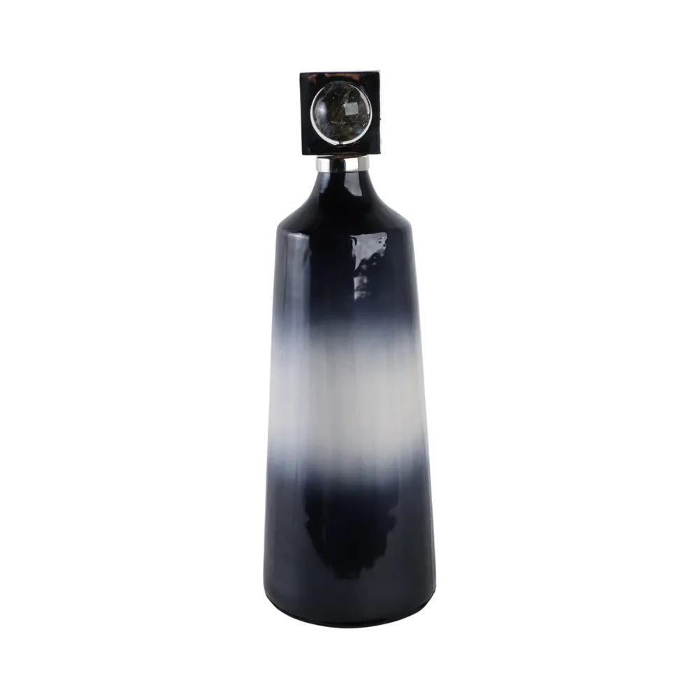HADLEYHAM BLUE GLASS VASE 23 (IN)