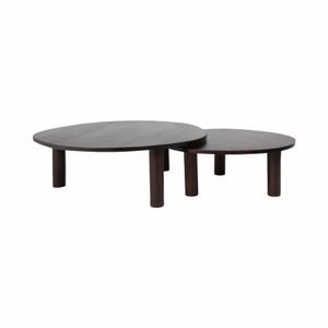 FORRESTBROOK SET OF 2 BROWN COFFEE TABLES 16 (IN) 1