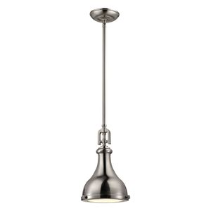 Rutherford 9'' Wide 1-Light Mini Pendant - Brushed Nickel 1