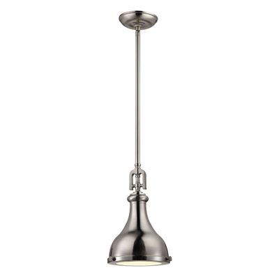 Rutherford 9″ Wide 1-Light Mini Pendant - Brushed Nickel