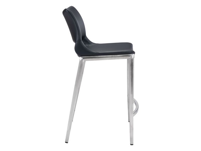 Ace Counter Stool Black & Silver 3