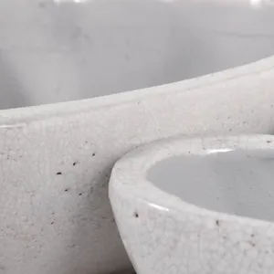 DEVONCLIFF SET OF 2 WHITE PLANTER 4 (IN) 7