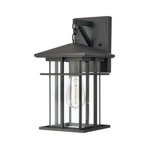 Oak Park 14'' High 1-Light Outdoor Sconce - Matte Black 2