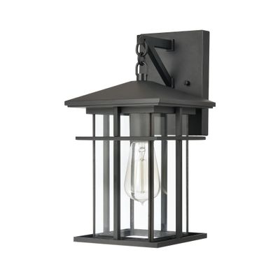 Oak Park 14″ High 1-Light Outdoor Sconce - Matte Black