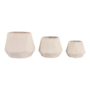 SLATERMILL SET OF 3 WHITE VASES 7 (IN) 5