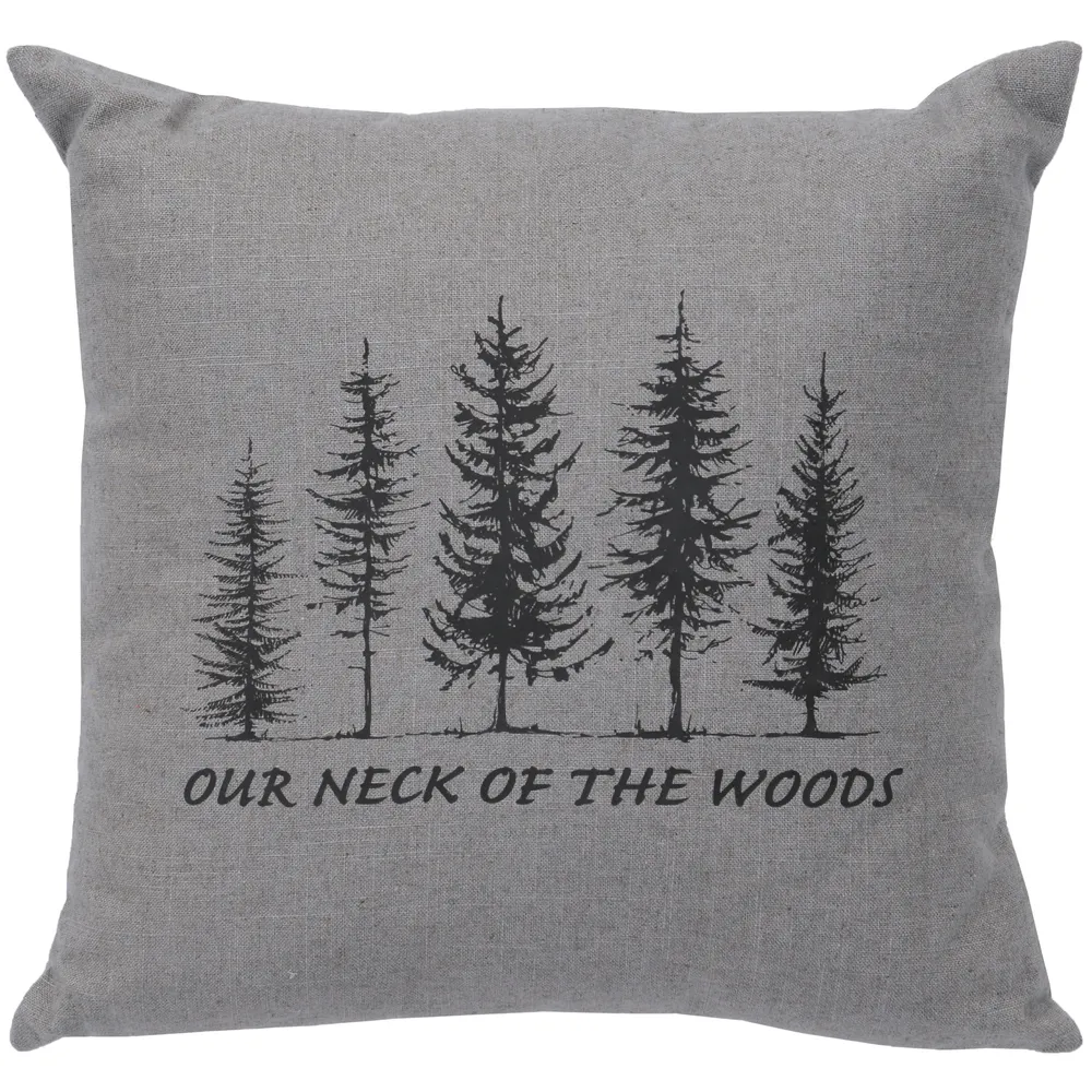 Image Pillow - Neck of Woods - Linen Gray
