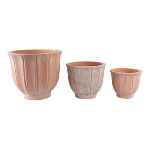 ROYCLIFF SET OF 3 RED PLANTER 13 (IN) 1