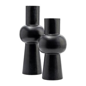 HATTONDALE BLACK VASE 15 (IN) 6